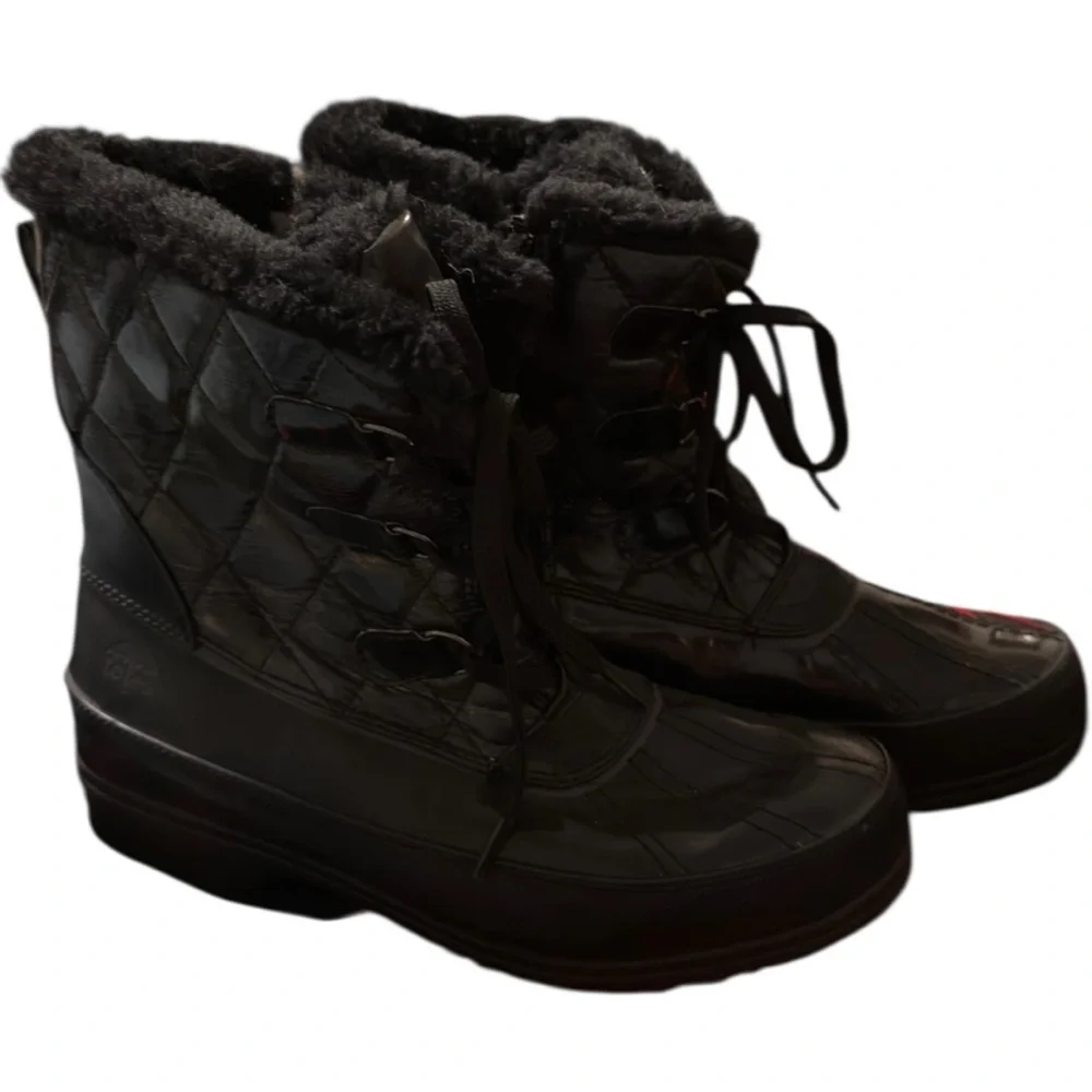BUY NOW/TOTES BLACK RUBBER FUR LINING WINTER BOOT